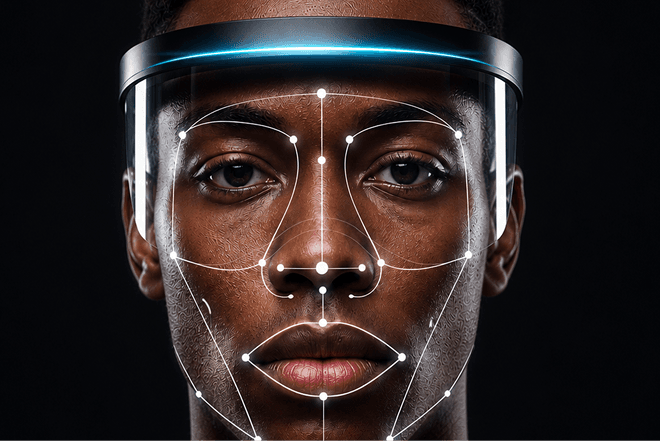 AI facial recognition scan